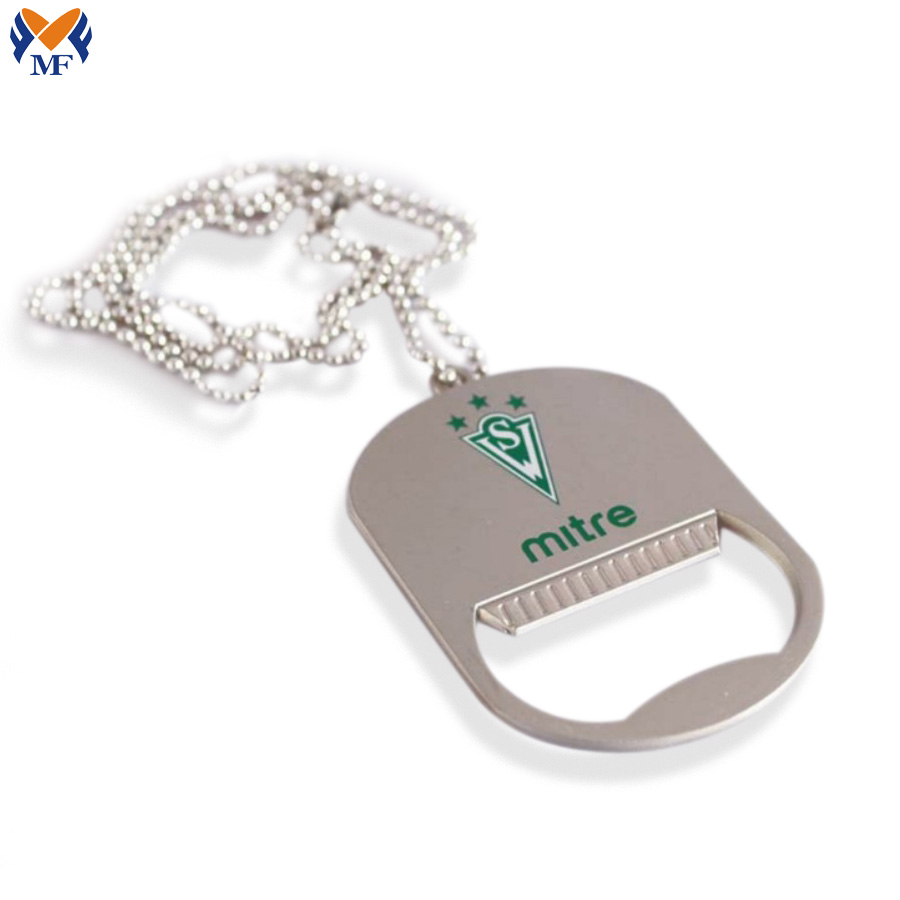 Metal bottle opener custom shape dog tag