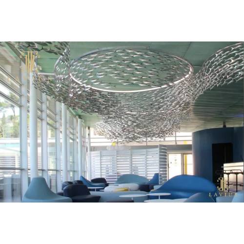 Restaurant fish shape modern chandelier pendant light