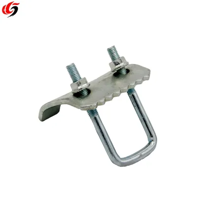 Galvanised U Bolt Beam Clamp 80mm x 46mm c/w U Bolt & Nut