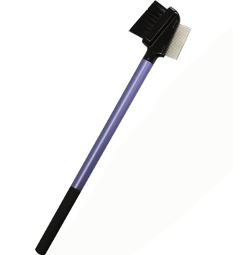 Purple long handle eye brow brush