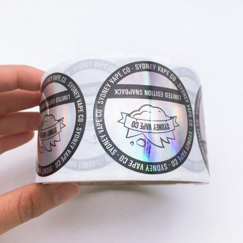 Food Label Stickers Custom Foil Hologram Hat Label Sticker Factory