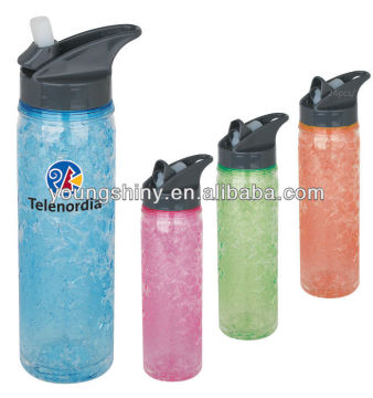 18oz DOUBLE WALL TUMBLER W/FLIP STRAW LID & COLD GEL INSIDE