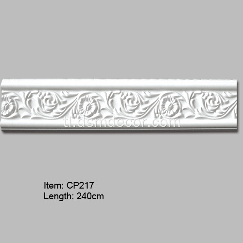 PU Carved Curved Mouldings na may Rosette Design