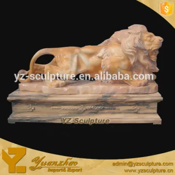 beautiful decorative life size carved natural marble lion sculpture