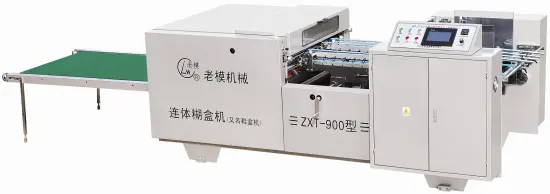 Combined box pasting machine