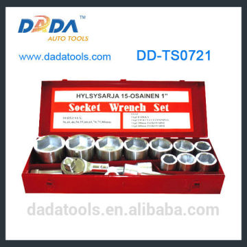 DD-TS0721 15pcs 1" Drive Socket Set,Socket Wrench,Auto Repair Hand Tool