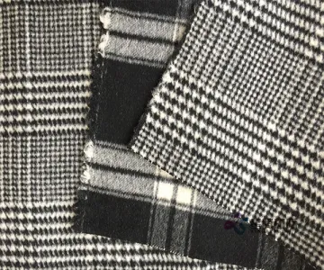 Double Face Houndstooth 100% Wool Fabric