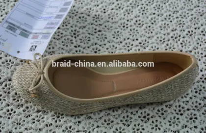 women hemp braid fabric upper shoes simple design comfortalbe shoes