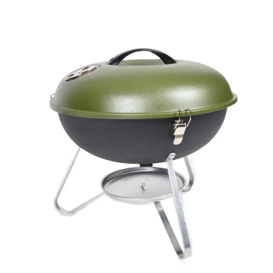 Portable Camping Outdoor Grill Kettle Barbecue Charcoal Bbq Grill With Lock Lid