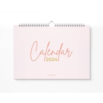 Planejador de calendário de parede mensal minimalista