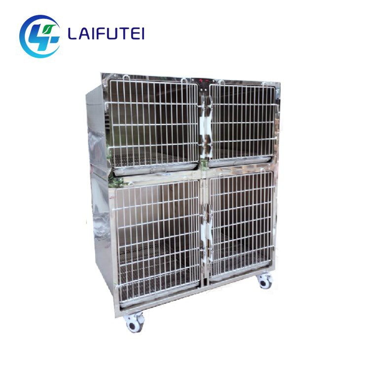 Stainless Steel Pet Hospital Cage with Rounded Corners