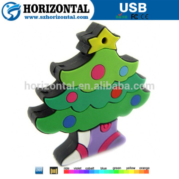 PVC material Christmas Tree Usb Stick 8GB,USB Pen Drive Tree Shape for New Year Holiday 1gb/2gb/4gb