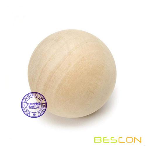 Bescon 1-1/4 inch Natural Hardwood Round Balls 10pcs Set- Lacquered Wooden Balls for Crafts & Architectural Work & Design or DIY