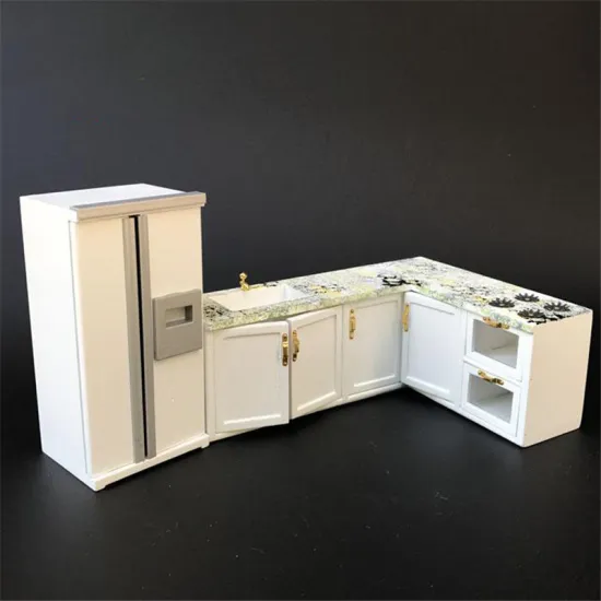 1:12 white Miniature refrigerator Dollhouse Furniture toy for dolls kitchen sets pretend play toys for girls Christmas gifts