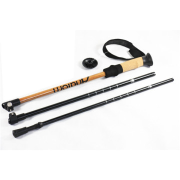 2015 new fashion bamboo coated trekking pole