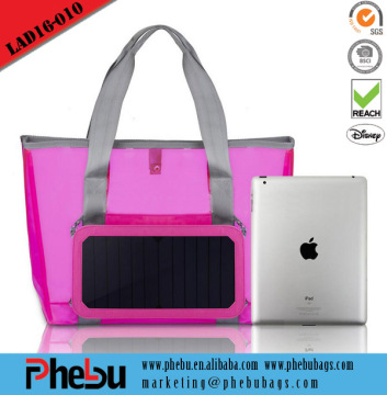 Hot Selling Useful Solar Panel Carry Bag PVC solar beach bag(LAD16-010)