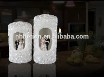 2 pcs led candles for wedding gift wedding led wax candles carved led candles