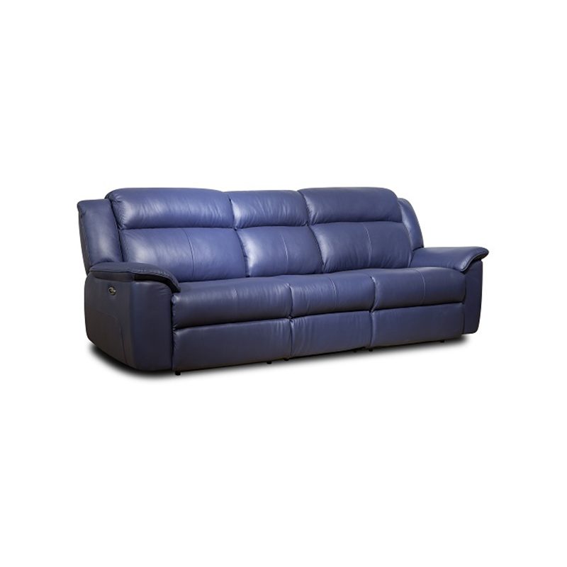 Sofá reclinable de cuero funcional para sala de estar
