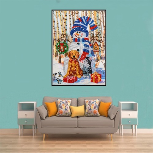 Симпатичный снеговик 5D Diamond Painting в продаже