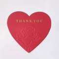 Custom Luxury Heart Embossed Paper Greeting Cards