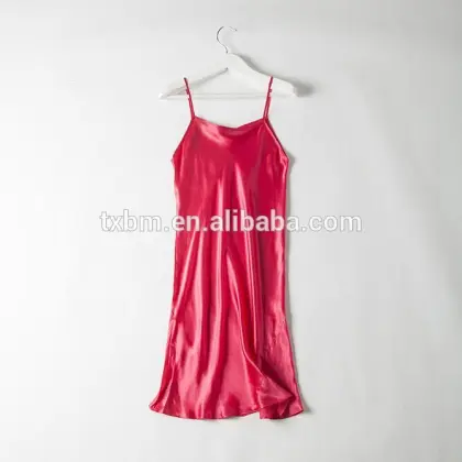 Pure 100%mulberry silk skirt with shoulder-straps, ladies silk dress