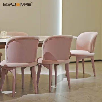 Ottavia Premium Velvet Dining Chair with Light Backrest