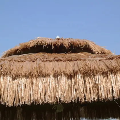 Natural Color Straw Thatched Outdoor Garden Parasols & Umbrellas