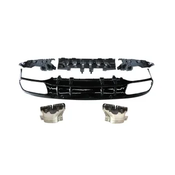 COUPE Tail Lip Diffuser Exhaust for Benz C Class W205 Refitted for C63 AMG
