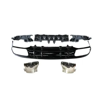 COUPE Tail Lip Diffuser Exhaust for Benz C Class W205 Refitted for C63 AMG
