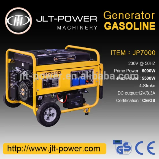 JLT Power Portable Cheap Generator 5KW Gasoline Power Generator with wheels