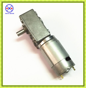 240 rpm on load speed and max 5 kg.cm 12V micro right angle worm gear motor