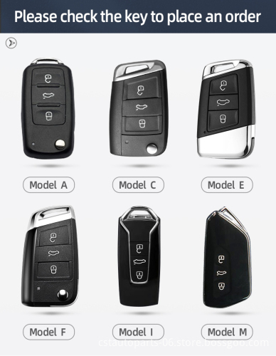 VW ID4 Polo Golf Touran 3 Button Zinc Alloy Key Fob Cover
