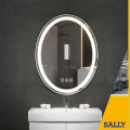 Espejo de maquillaje LED antiniebla regulable ovalado para baño SALLY