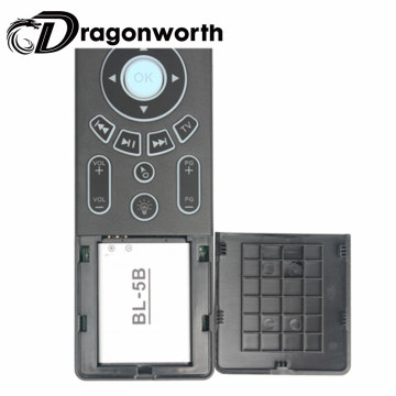 Bluetooth Keyboard Mouse T6 Backlit White Mini for Android TV Box Remotewith 2.4GHz RF