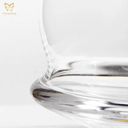 Spherical Spinning Crystal Brandy Snifter Glass