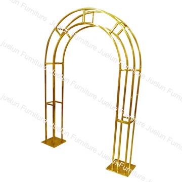 Luxury Tall Gold Metal Stainless Steel Wedding Backdrop Bouquet Stand Arc
