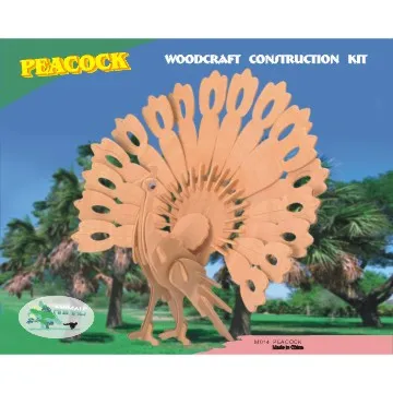 Wooden Peacock