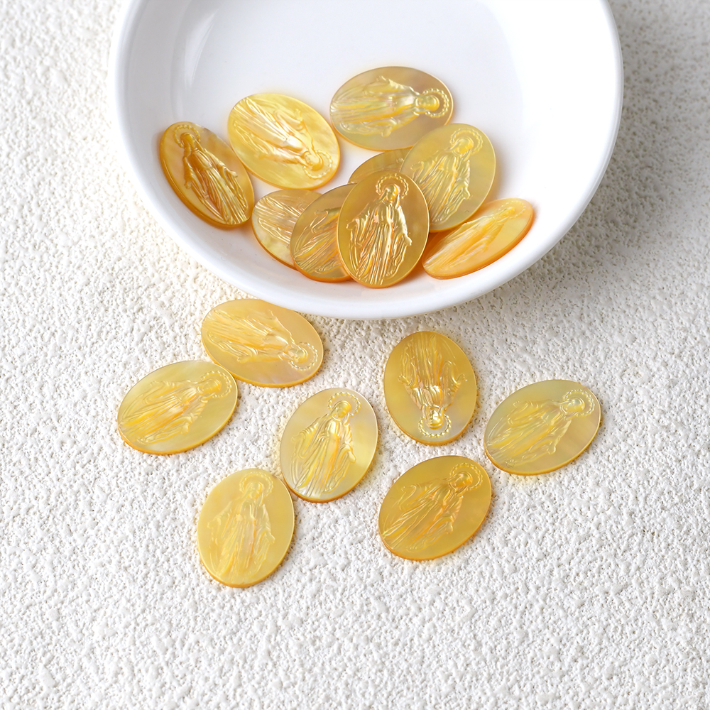 Yellow Shell Portrait Sculpture