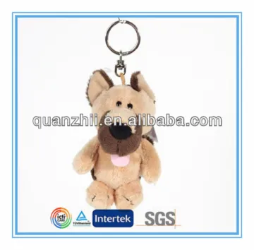 Small plush stuffed toy dog keychain