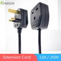 UK 3 Prong Extension Power Cord,IEC UK Male Plug to Female Outlet Socket HongKong Power Cable Extented