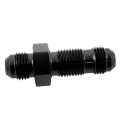 AN6 Straight Black Bulkhead Fitting Bulkhead Union Adapter