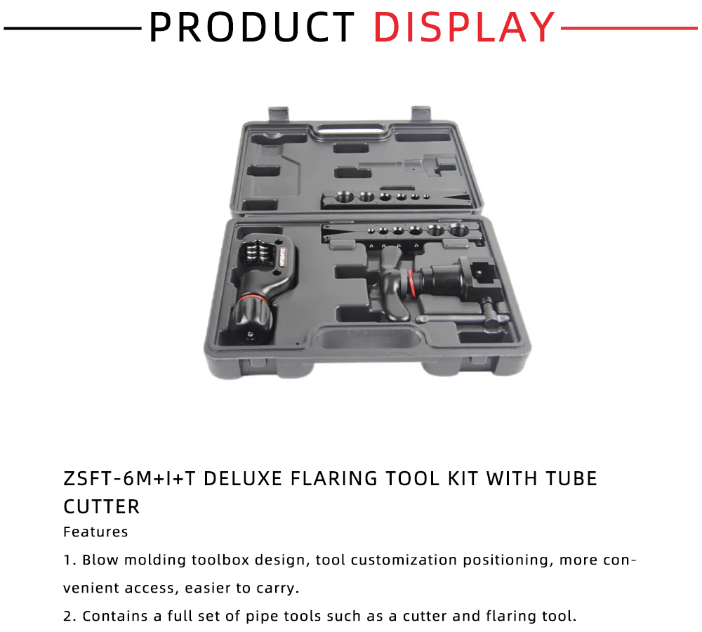 ZSFT-6M+I+T Deluxe Flaring Tool Kit with Tube Cutter x