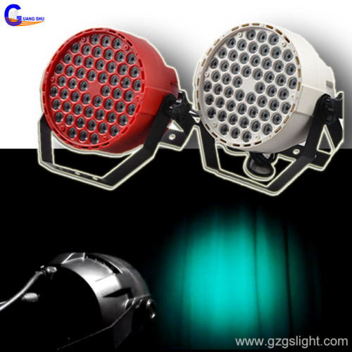 Plastic LED Par Lights with 54 leds RGBW by DMX Control for Stage Lighting