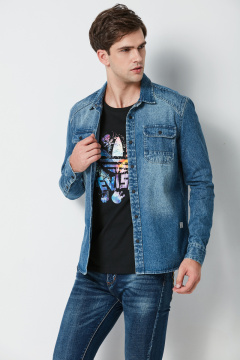 Mens Cotton Denim Shirt