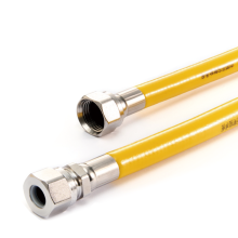 Kitchen cooking appliance connection pipe