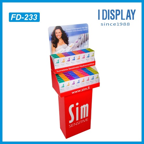 POS cardboard facial mask display stand for retail