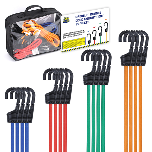 Bungee Cords With Hooks Bag Kit