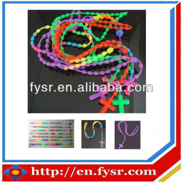 colorful Cross silicone necklace