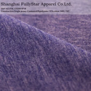 polyester cotton jersey knitting fabric