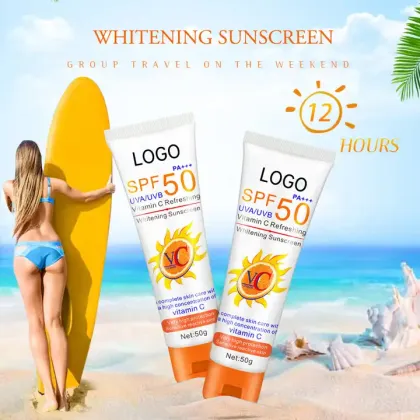 Korean SPF 50+ Organic Anti-Aging Oil-Free Whitening Facial Sunscreen Cream